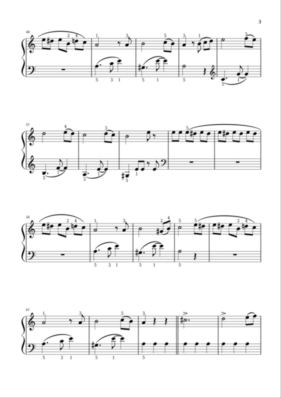Fur Elise (easy version) Piano Method scores gallery preview page 3