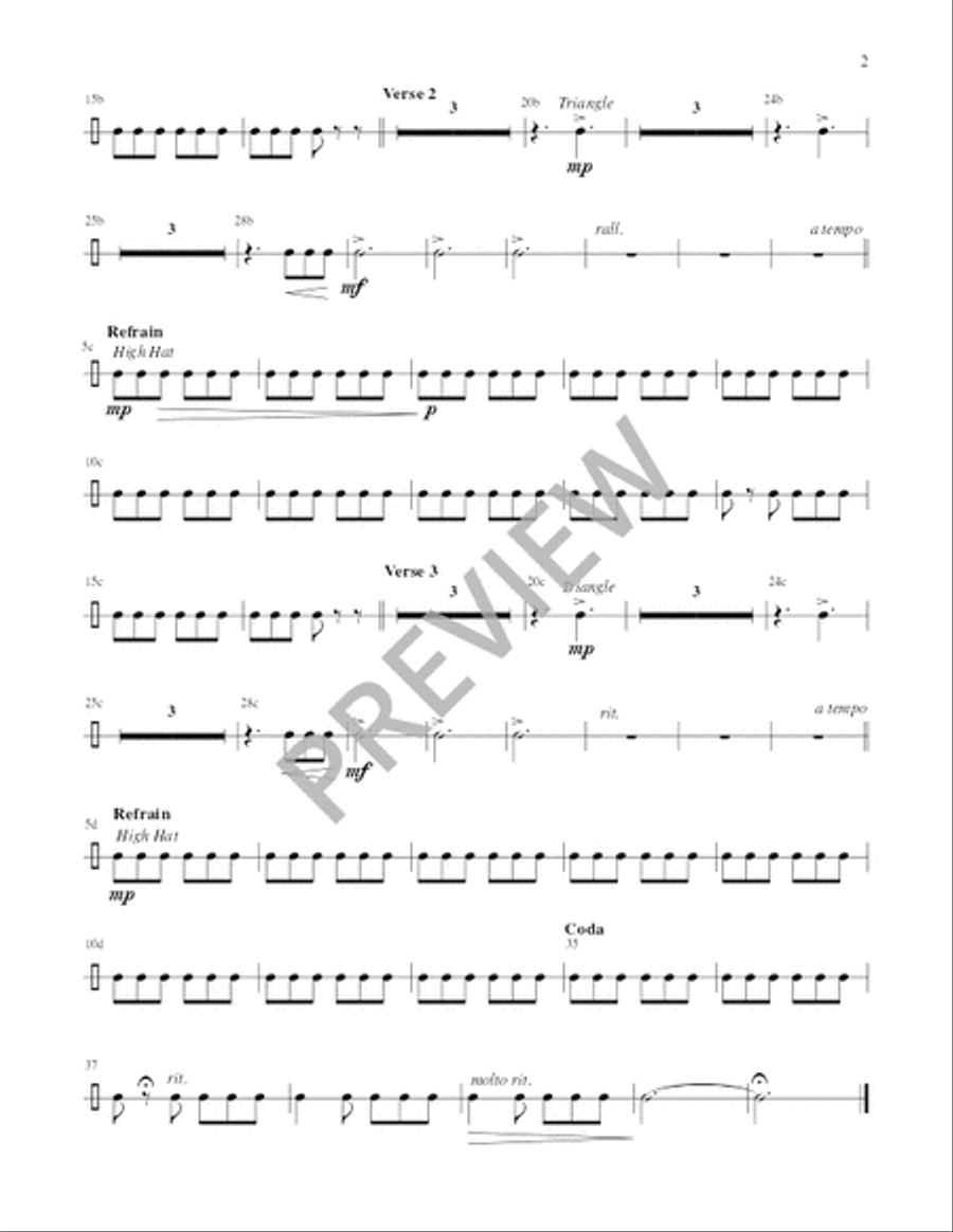 Gathering Song - Full Score and Parts Unison Choir scores gallery preview page 9