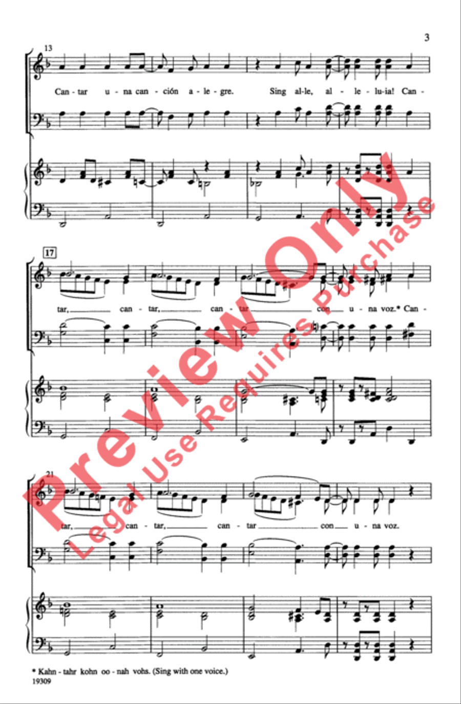 ¡Cantar! (Sing!) ¡Cantar! (Sing!) 4-Part scores gallery preview page 3