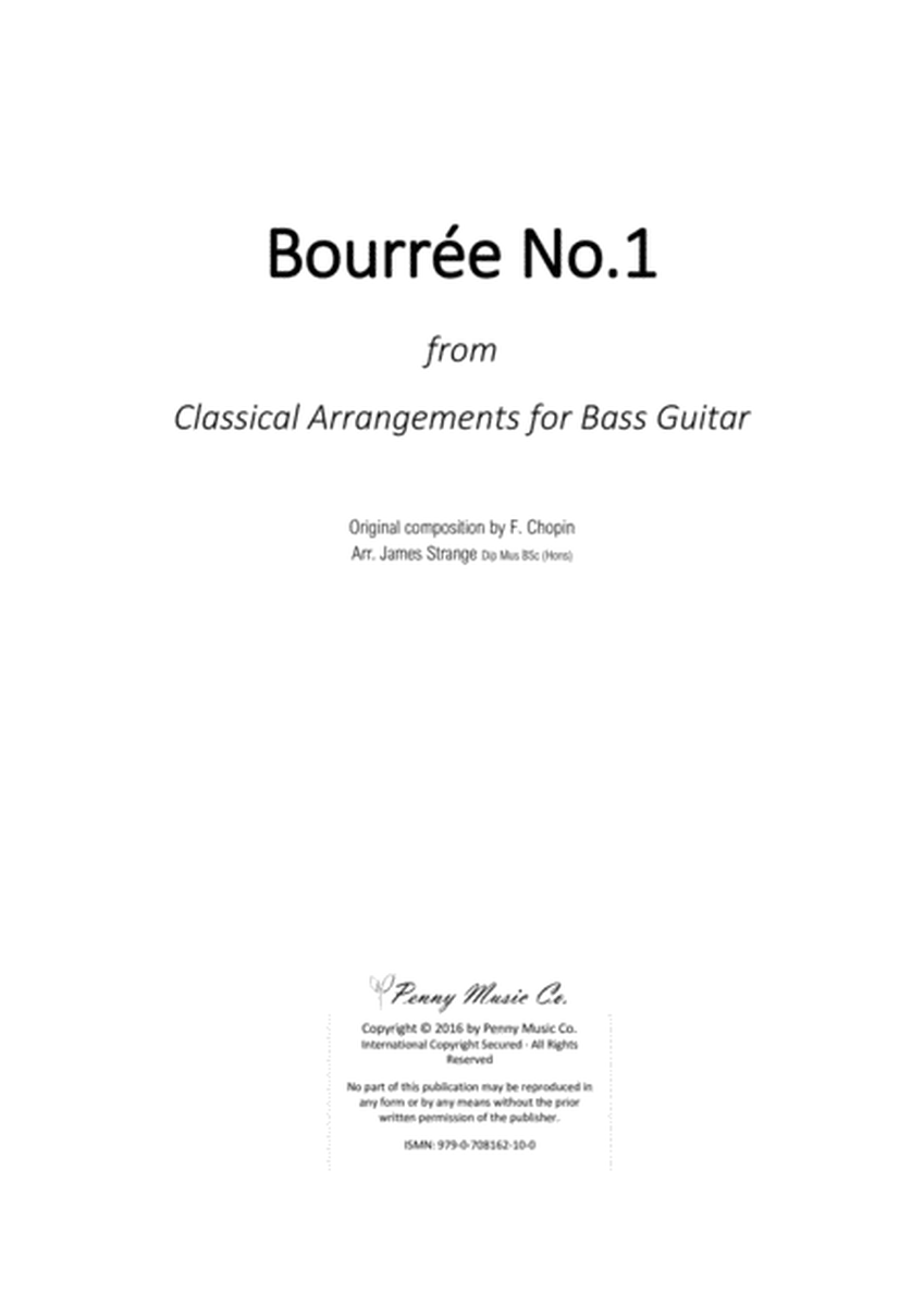Bourrée No 1 for Bass Guitar image number null