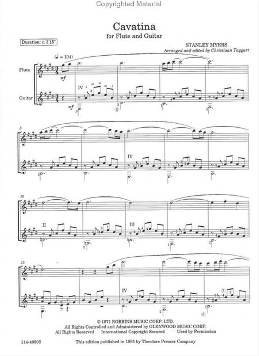 Cavatina Chamber Music scores gallery preview page 2