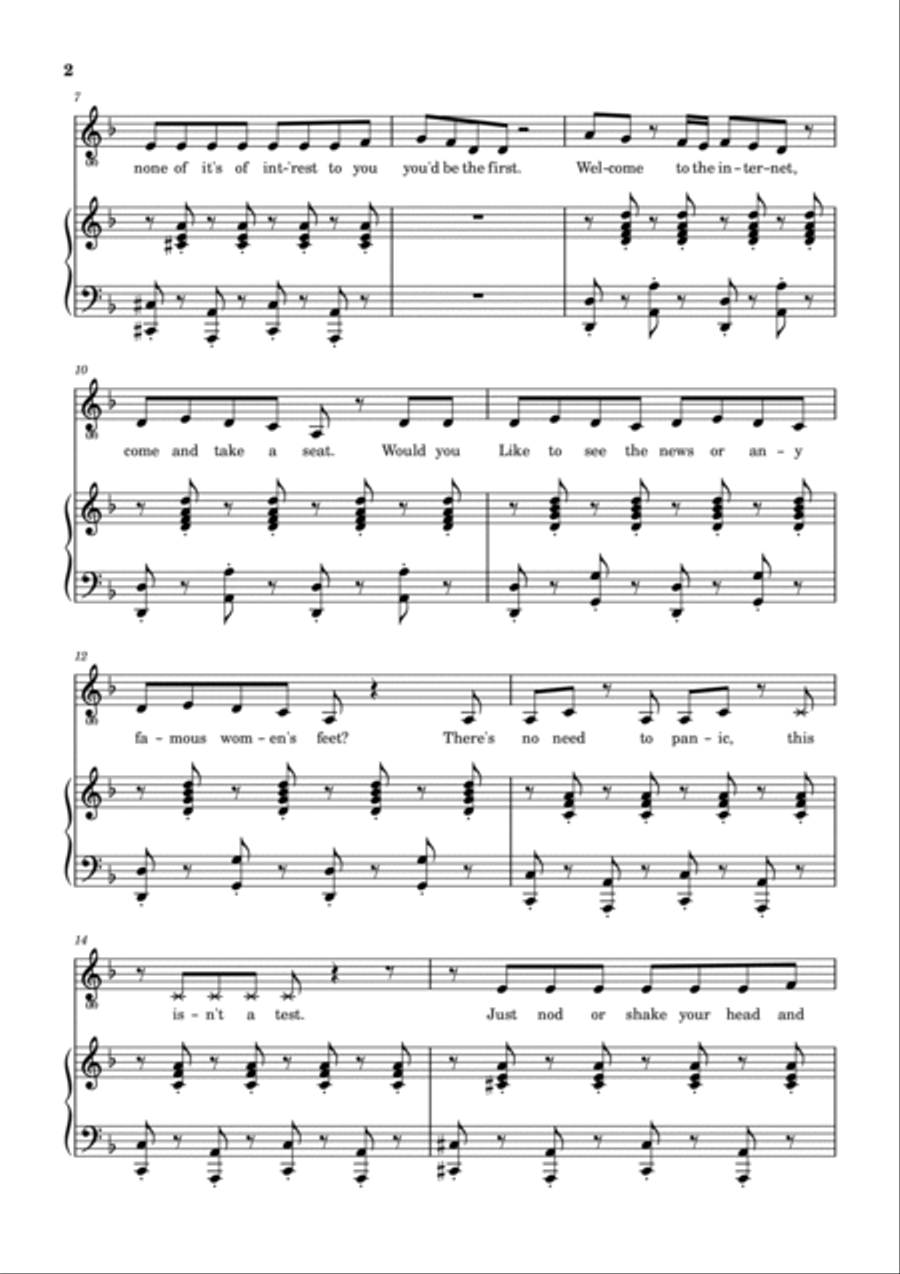 Welcome To The Internet Voice scores gallery preview page 2