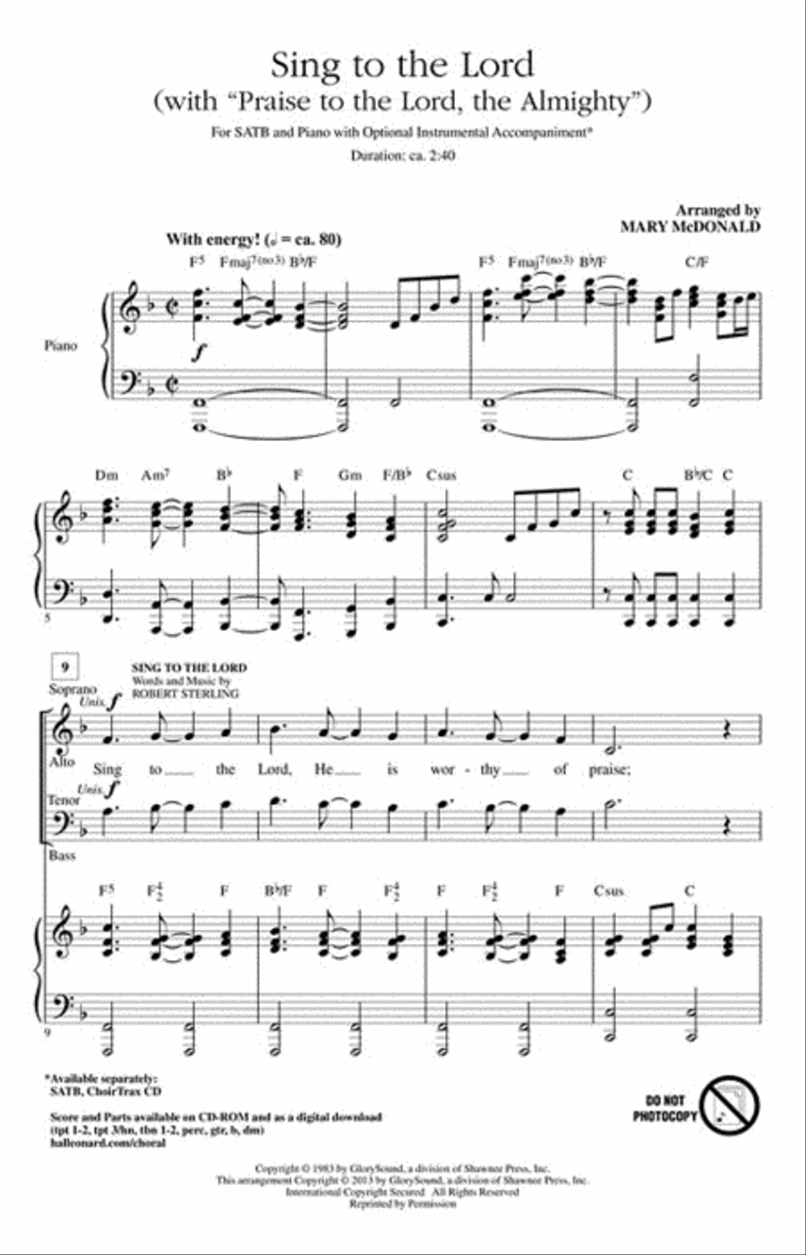 Sing to the Lord 4-Part scores gallery preview page 2