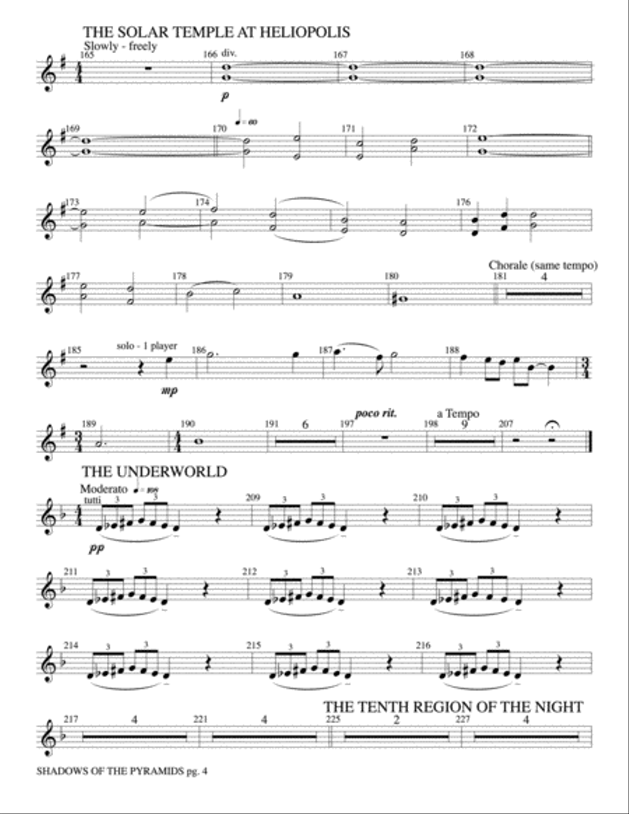 Shadows of the Pyramids: 2nd Flute Concert Band scores gallery preview page 4