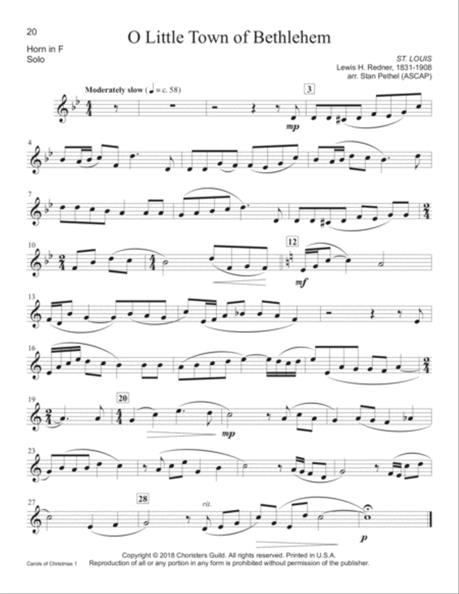 Carols of Christmas, Set 1 - Horn(s) in F Piano Accompaniment scores gallery preview page 8