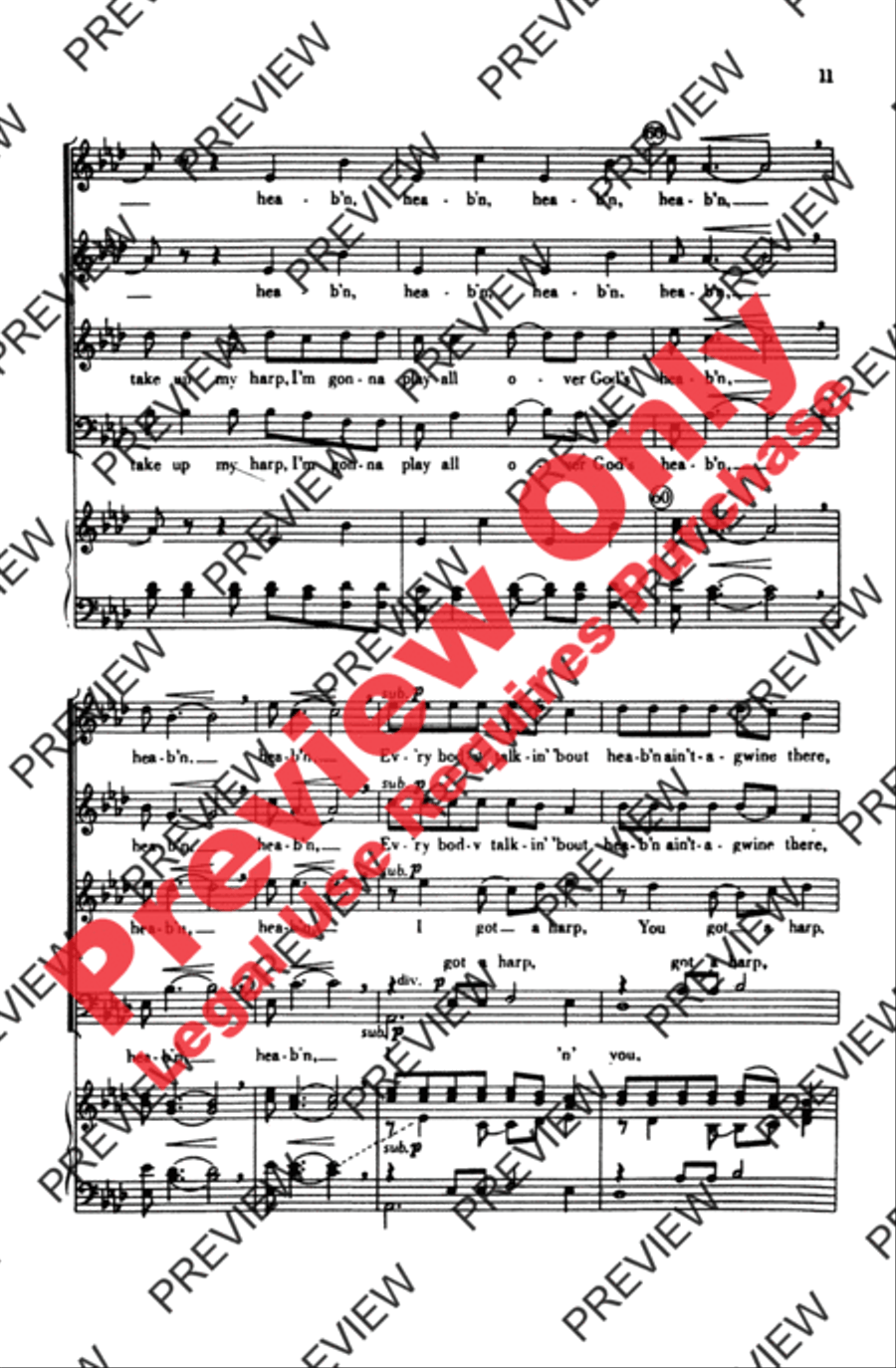 I Got Shoes 4-Part scores gallery preview page 11
