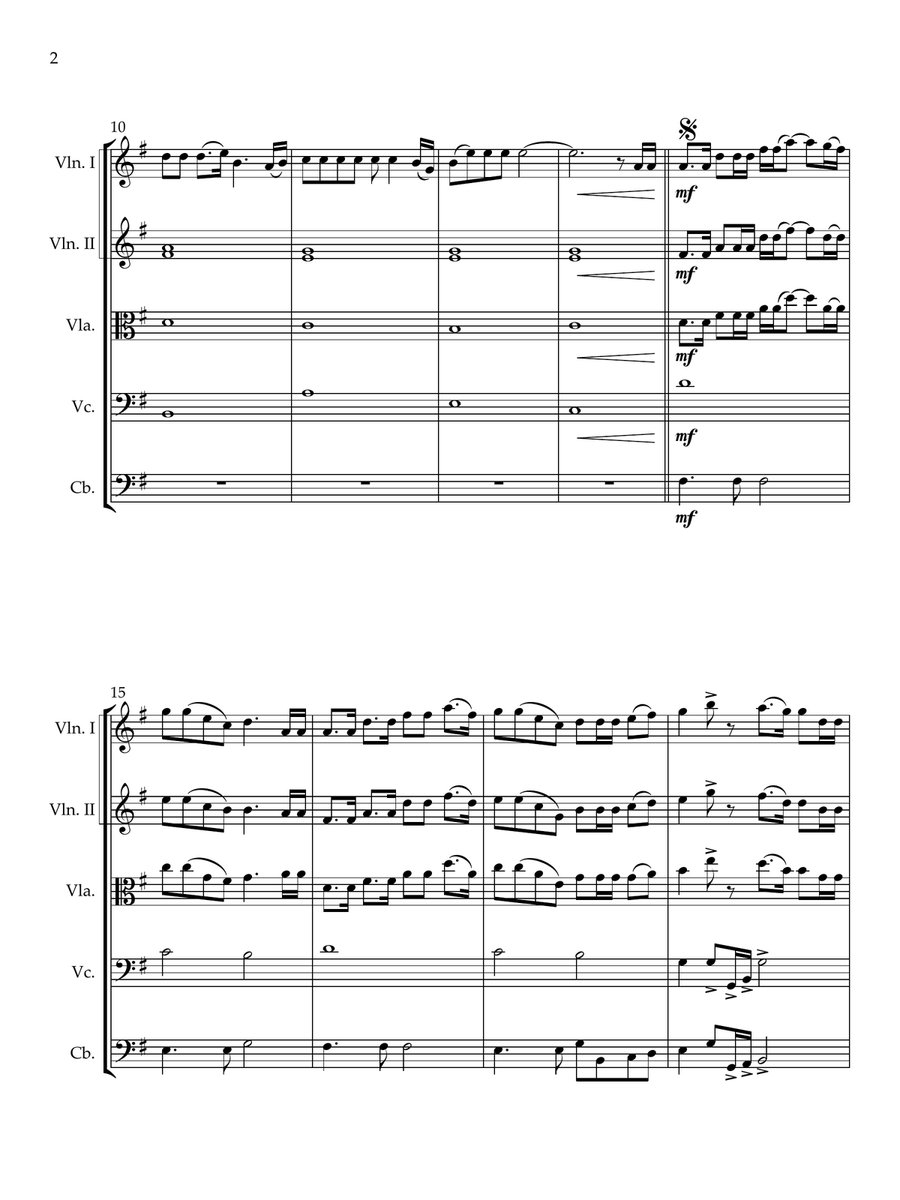 God Bless The U.s.a. String Orchestra scores gallery preview page 2