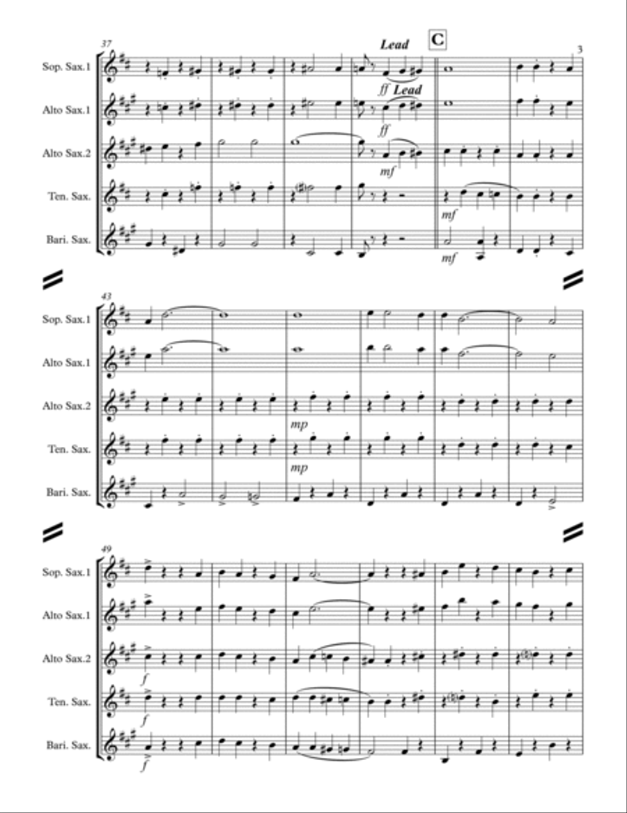 Yes! We Have No Bananas (for Saxophone Quartet SATB or AATB) Saxophone Quartet scores gallery preview page 4