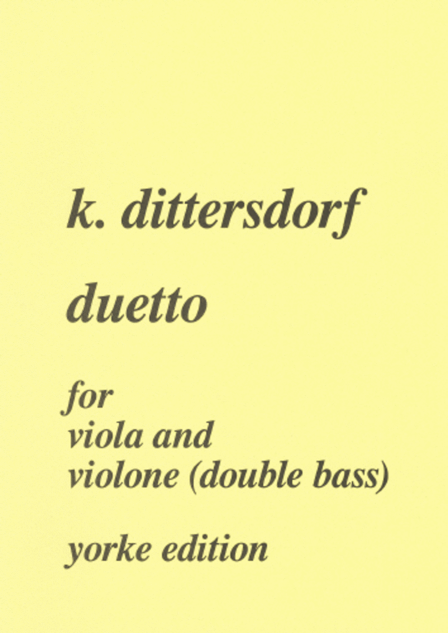 Duetto in E flat for Viola and Violine (DB)