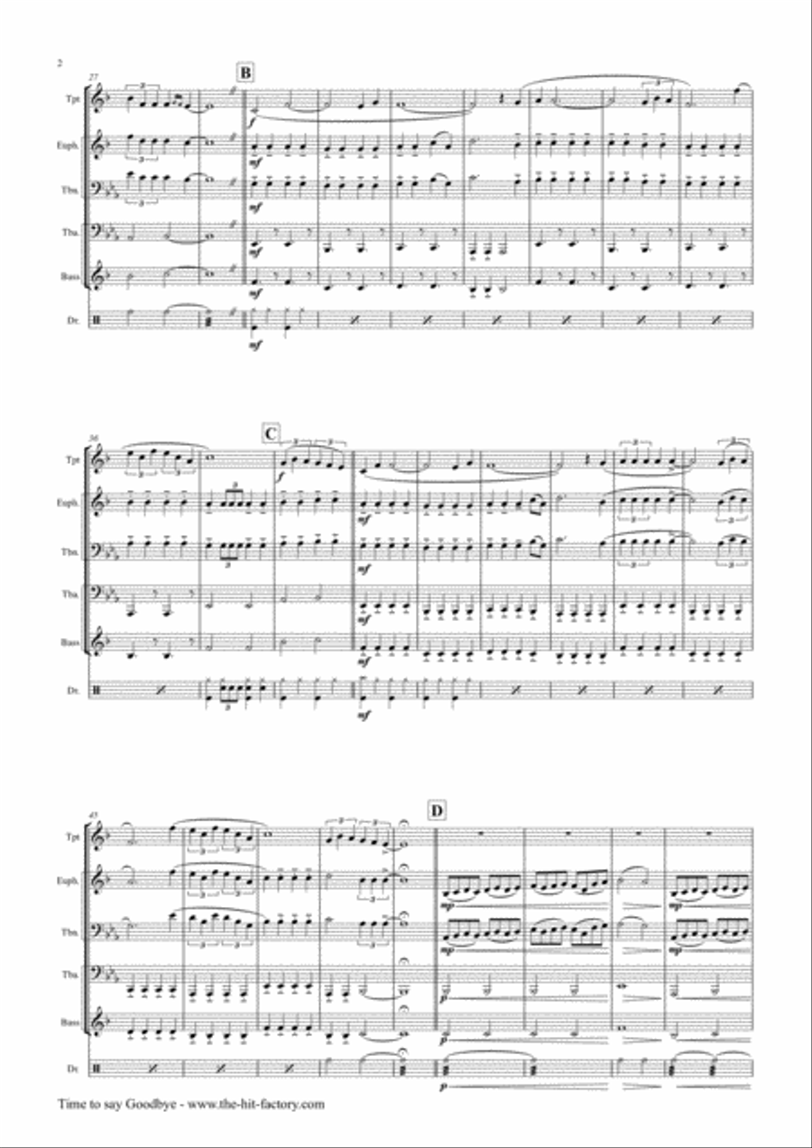 Time To Say Goodbye Trombone scores gallery preview page 2