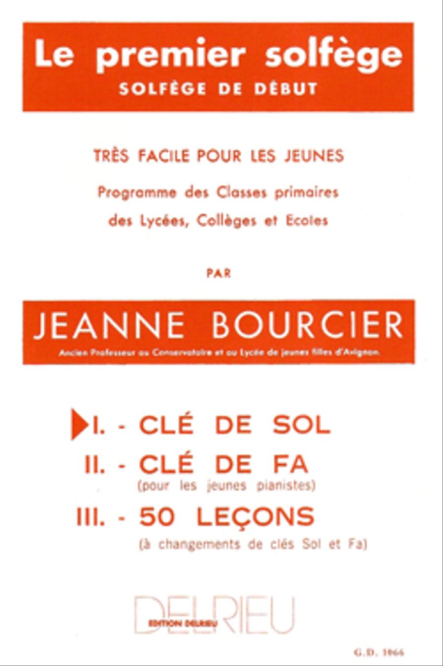 Premier solfege - Volume 1 - Cle de Sol Score scores gallery preview page 1