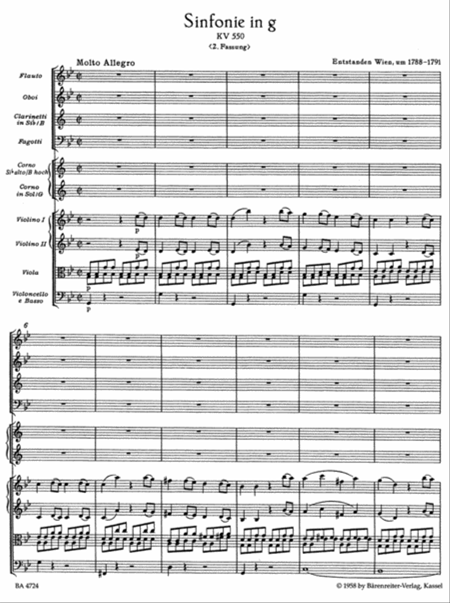 Symphony, No. 40 g minor, KV 550 Orchestra scores gallery preview page 2