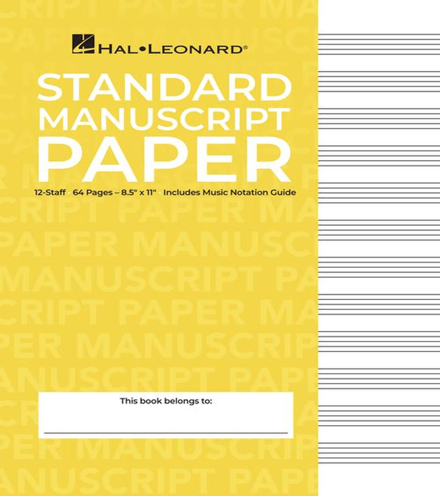 Standard Manuscript Paper (Yellow Cover) Staff Paper scores gallery preview page 2