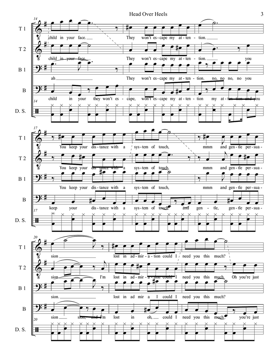 Head Over Heels Head Over Heels Choir scores gallery preview page 4