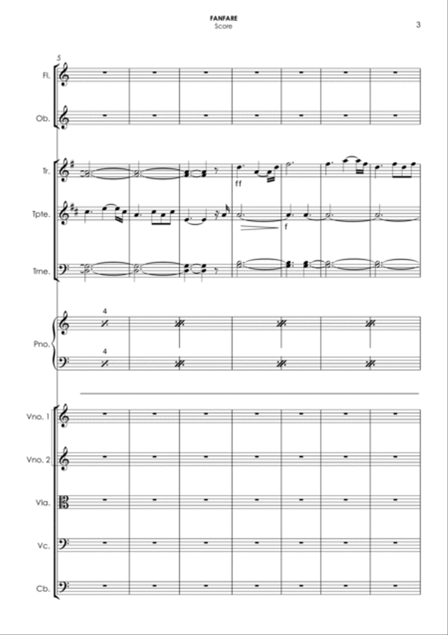 Fanfare (Italian Capriccio) - in C Chamber Orchestra scores gallery preview page 3