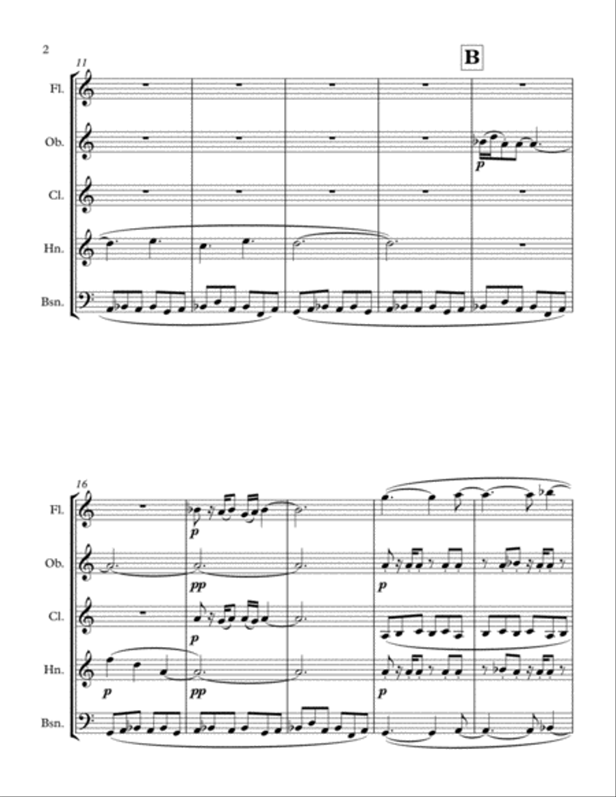 The Birth of a Dance Woodwind Quintet scores gallery preview page 3