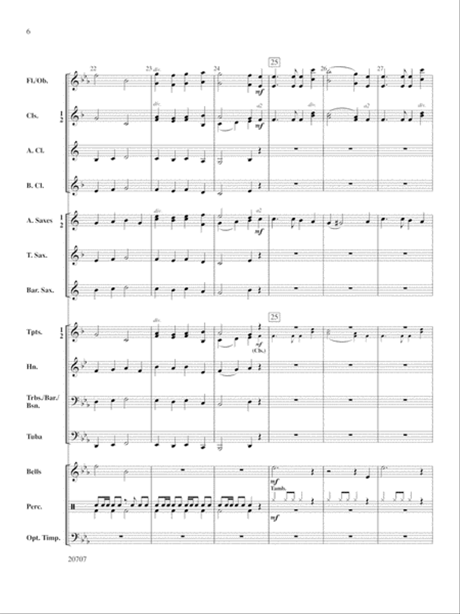 A Christmas Sampler: Score Concert Band scores gallery preview page 6
