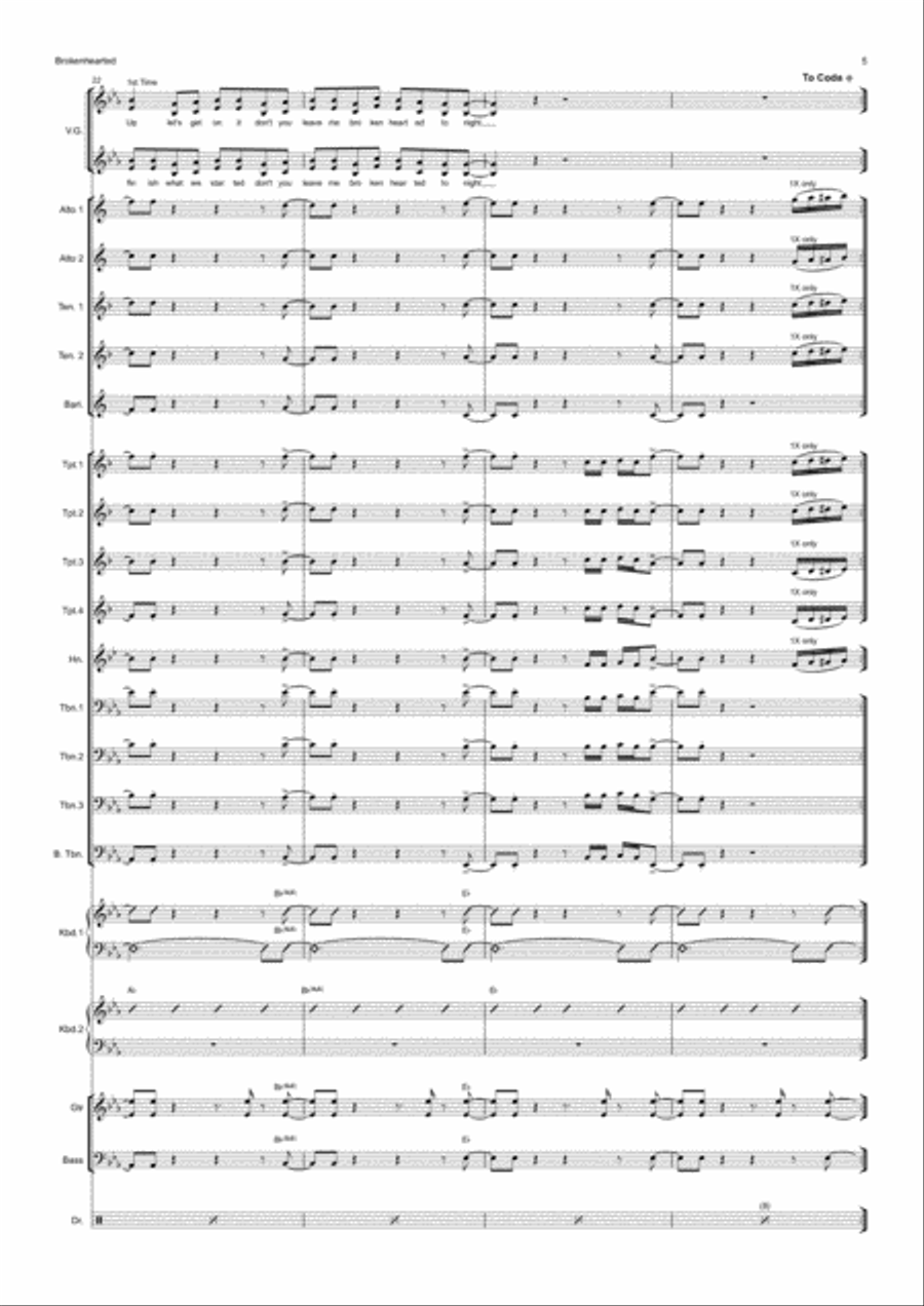 Brokenhearted Saxophone scores gallery preview page 5