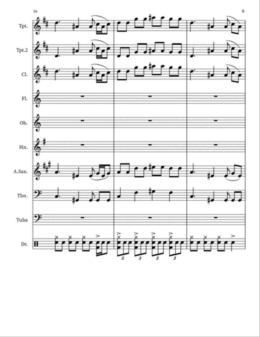 Rise of the Quarantine Concert Band scores gallery preview page 6