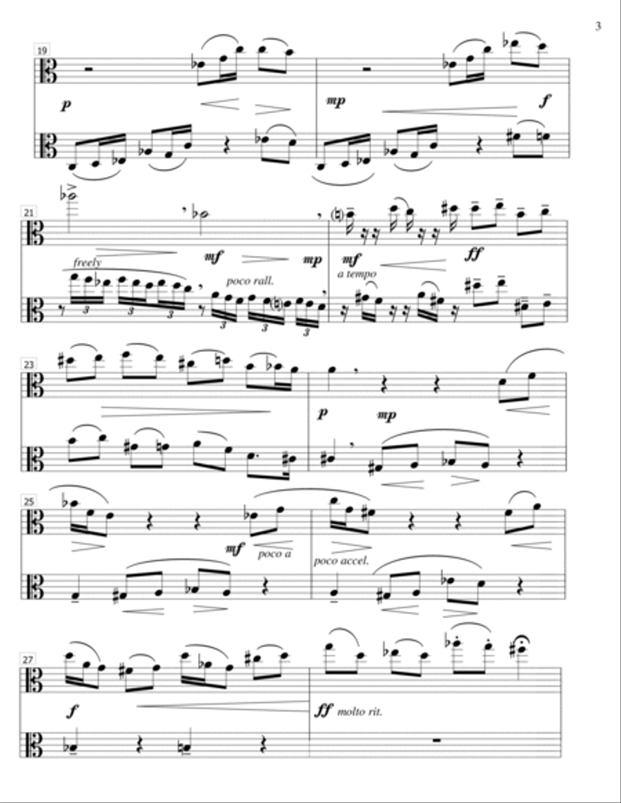 Praeludium - Reger- Viola duet String Duet scores gallery preview page 3