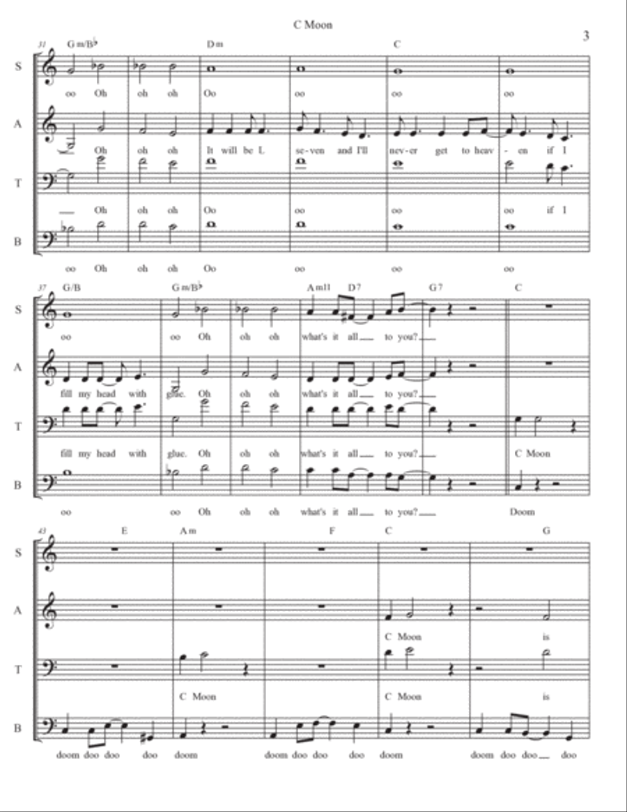 C Moon 4-Part scores gallery preview page 3