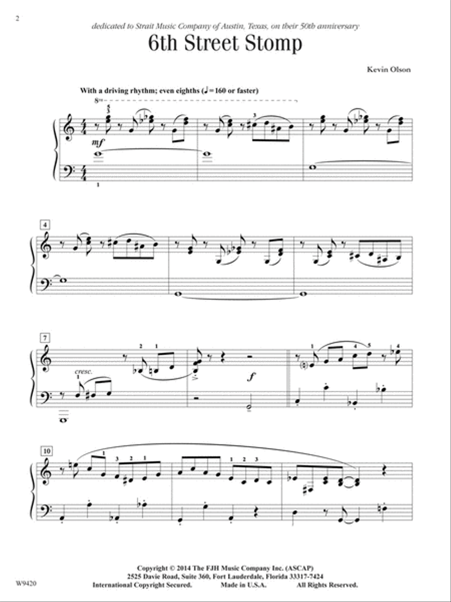 6th Street Stomp (NFMC) Piano Solo scores gallery preview page 3