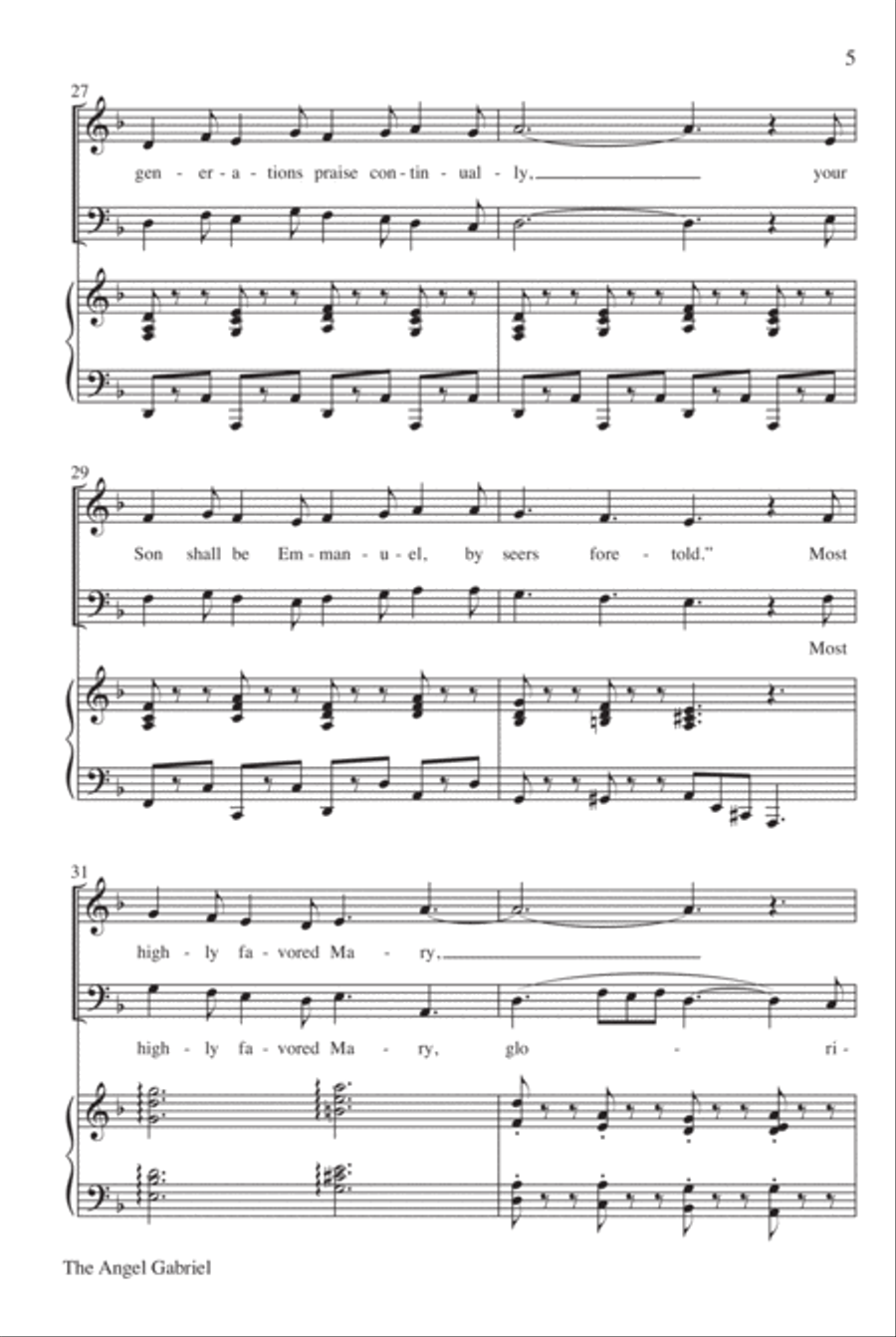 The Angel Gabriel 4-Part scores gallery preview page 6