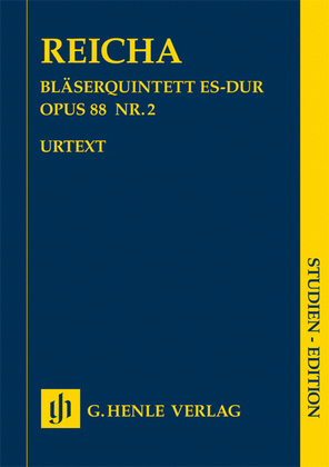 Book cover for Quintet for Wind Instruments in E-flat Major, Op. 88 No. 2