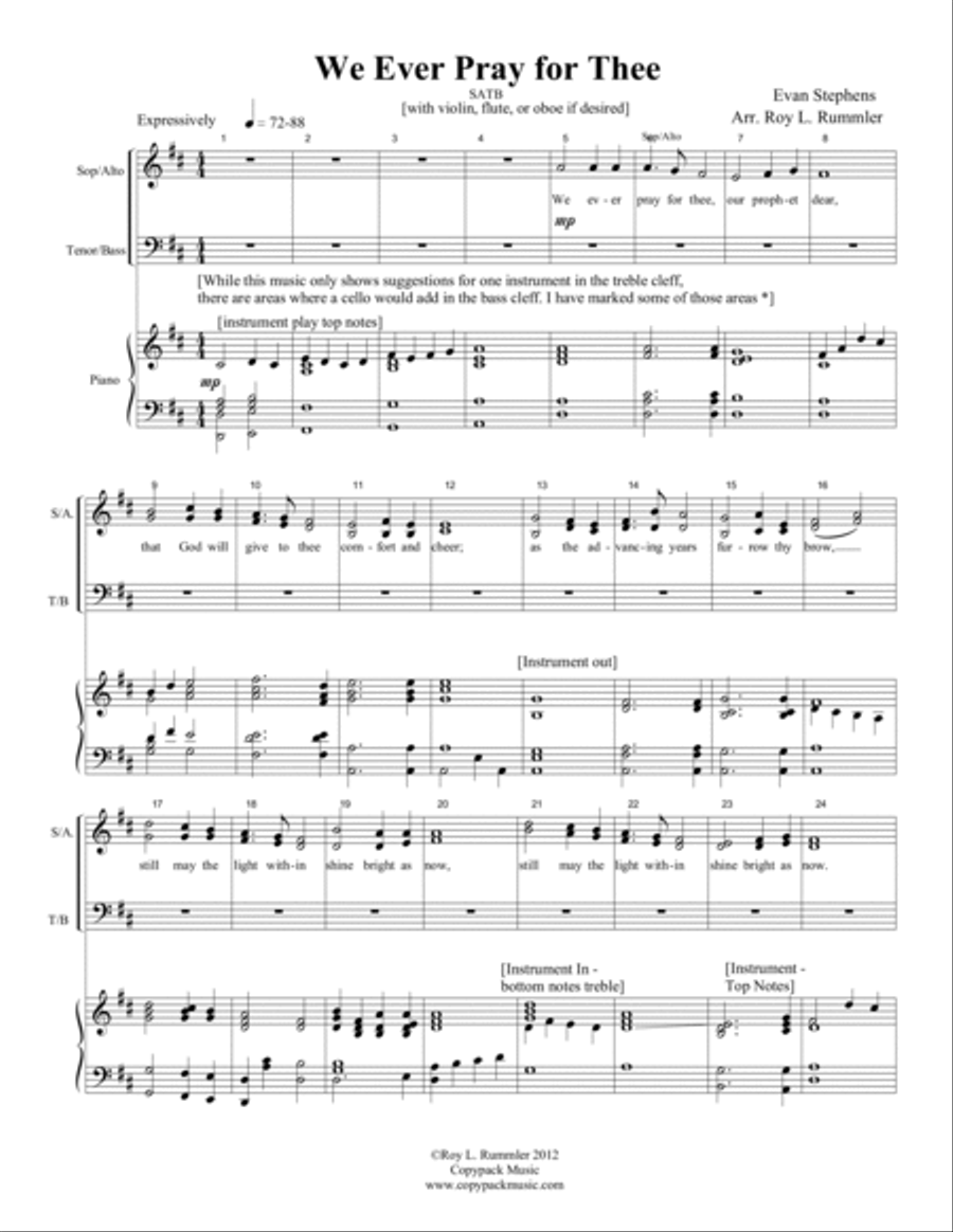 We Ever Pray for Thee We Ever Pray for Thee Choir scores gallery preview page 2