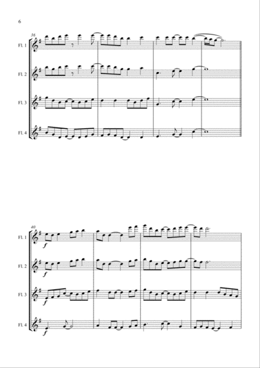 Livin' On A Prayer Livin' On A Prayer Flute Quartet scores gallery preview page 6