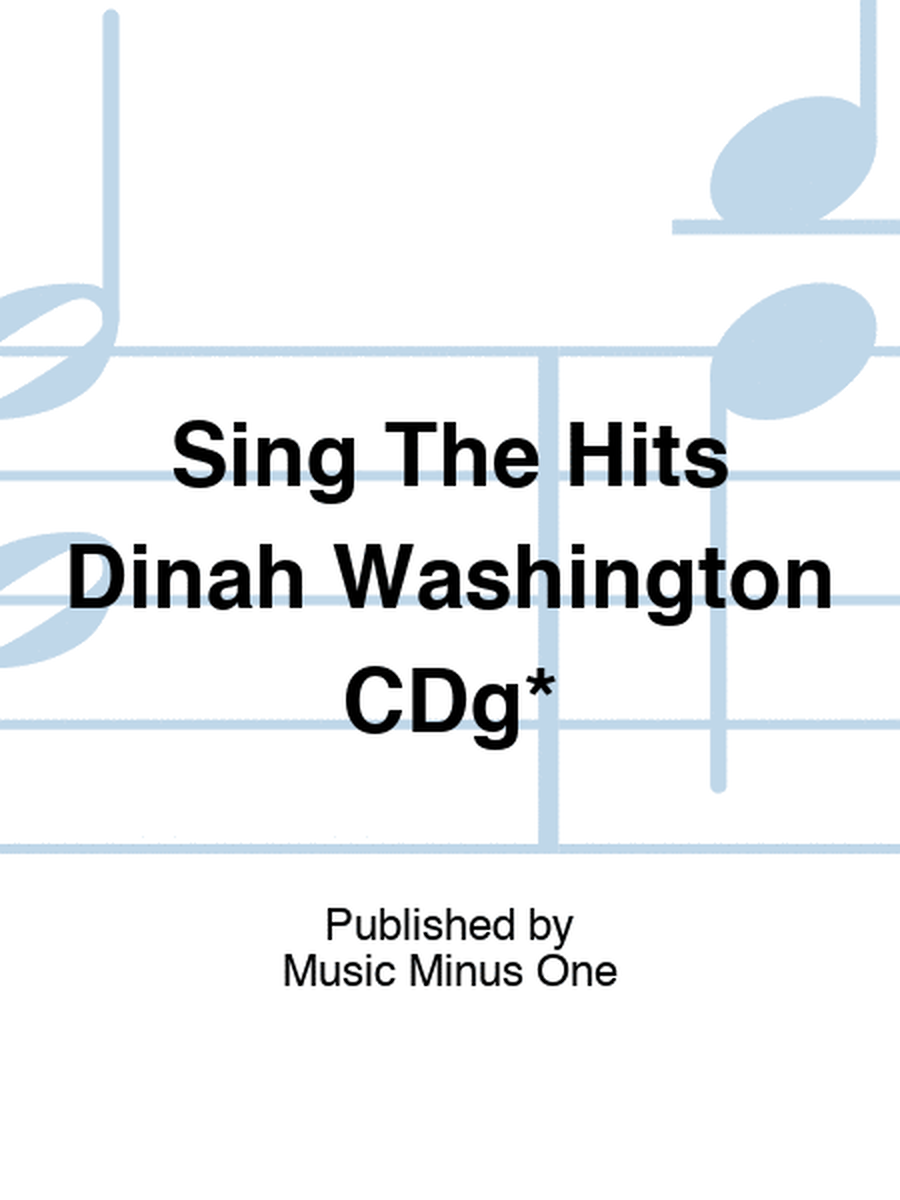 Sing The Hits Dinah Washington CDg*