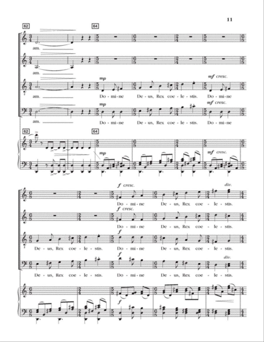 Gloria (SATB Version) (Choral Score) 4-Part scores gallery preview page 17