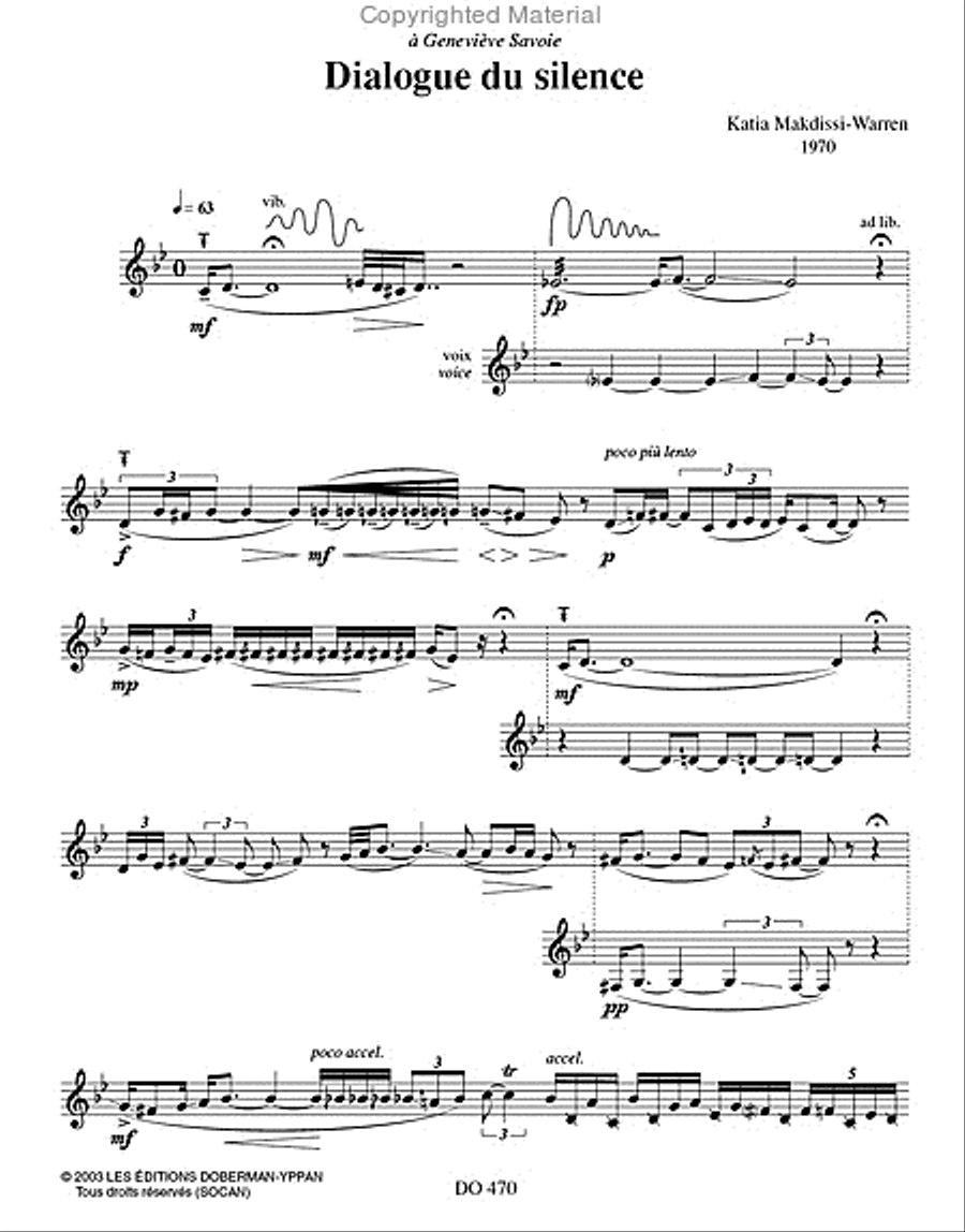 Dialogue du Silence Dialogue du Silence Flute Solo scores gallery preview page 2