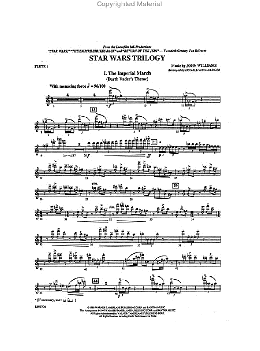 Star Wars Trilogy Concert Band scores gallery preview page 5