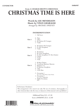 Christmas Time Is Here (arr. Michael Sweeney) - Conductor Score (Full Score)