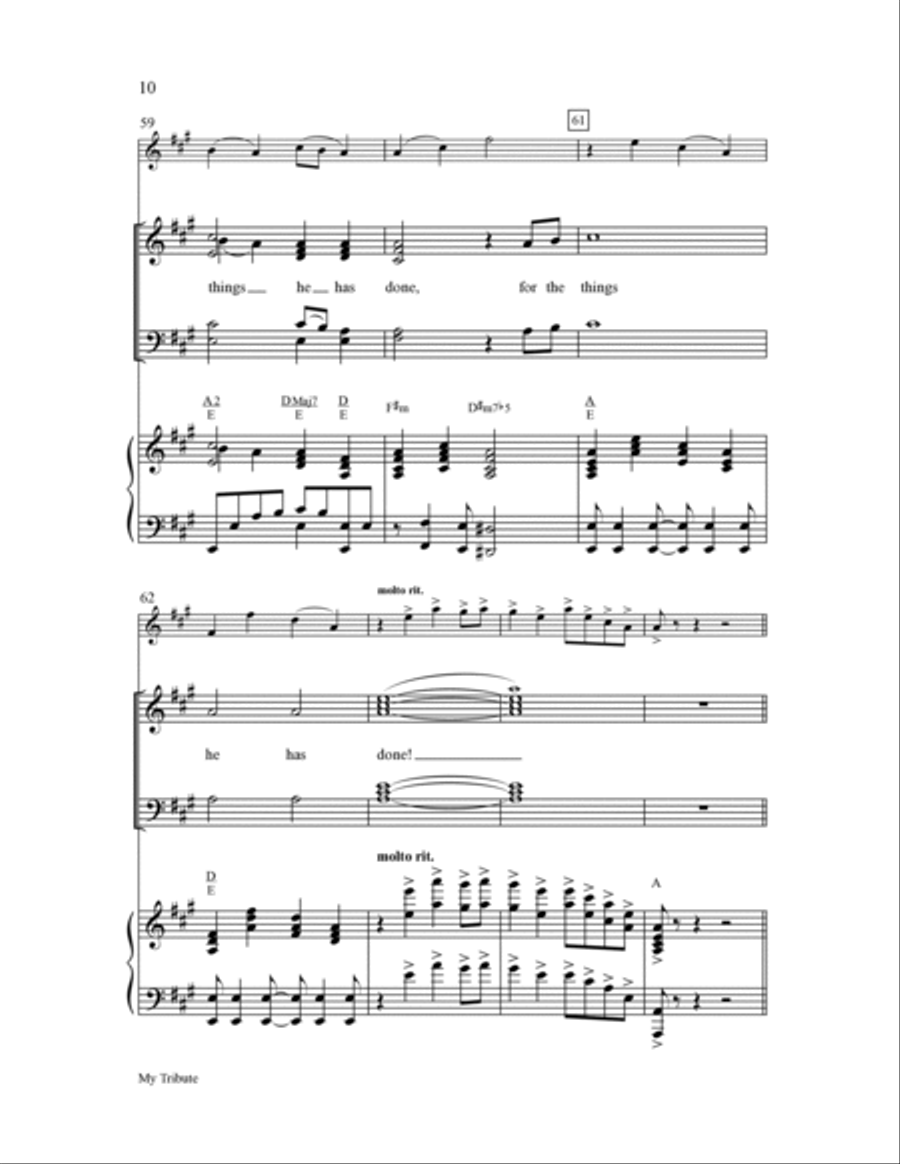 My Tribute My Tribute Choir scores gallery preview page 10
