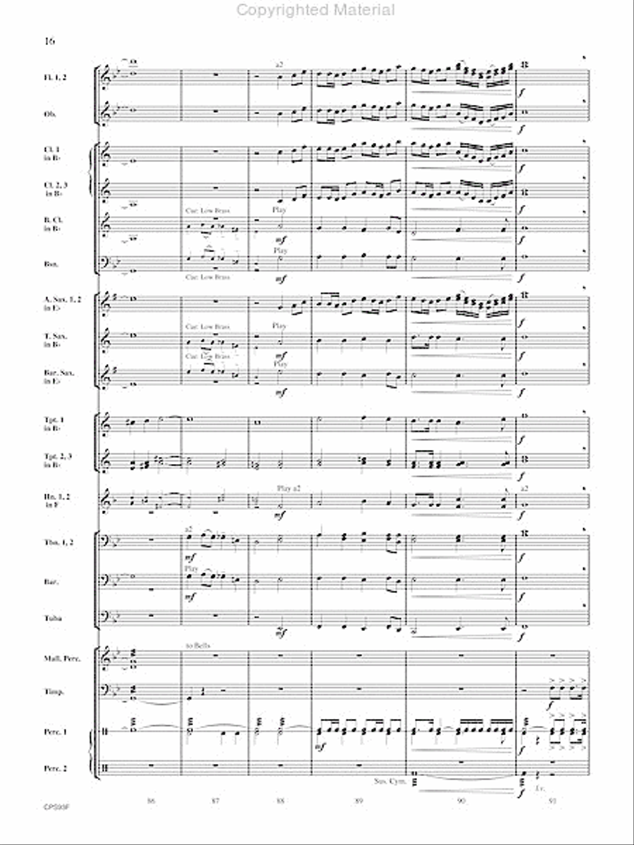 Fantasy on Early American Tunes Concert Band scores gallery preview page 17