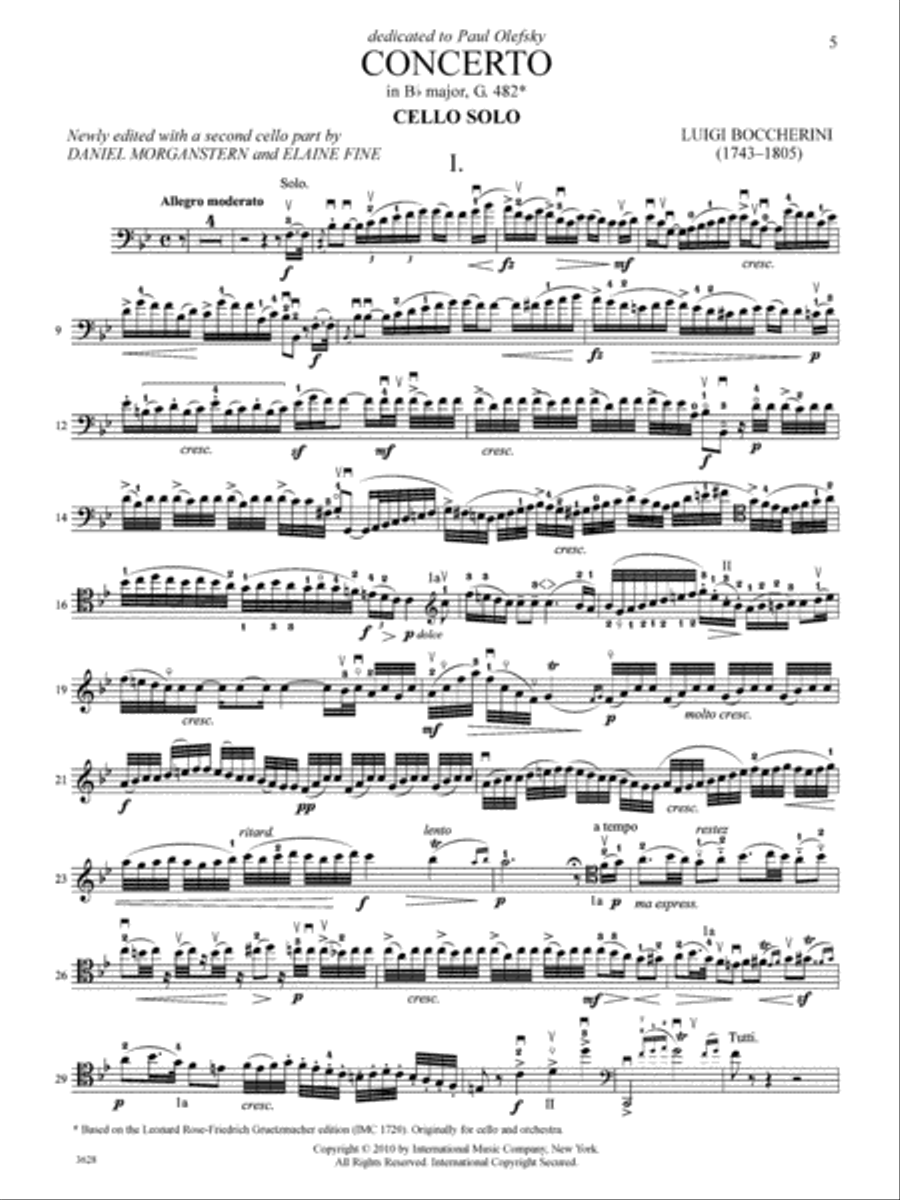 Concerto In Bb Major, G.482 With Commentary And Preparatory Exercises Cello scores gallery preview page 2