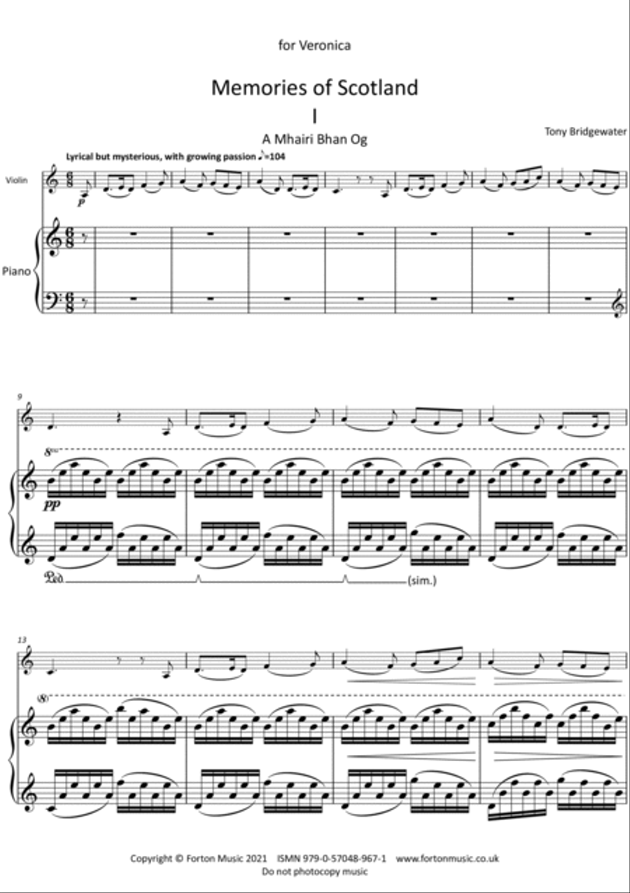 Memories of Scotland Violin scores gallery preview page 3
