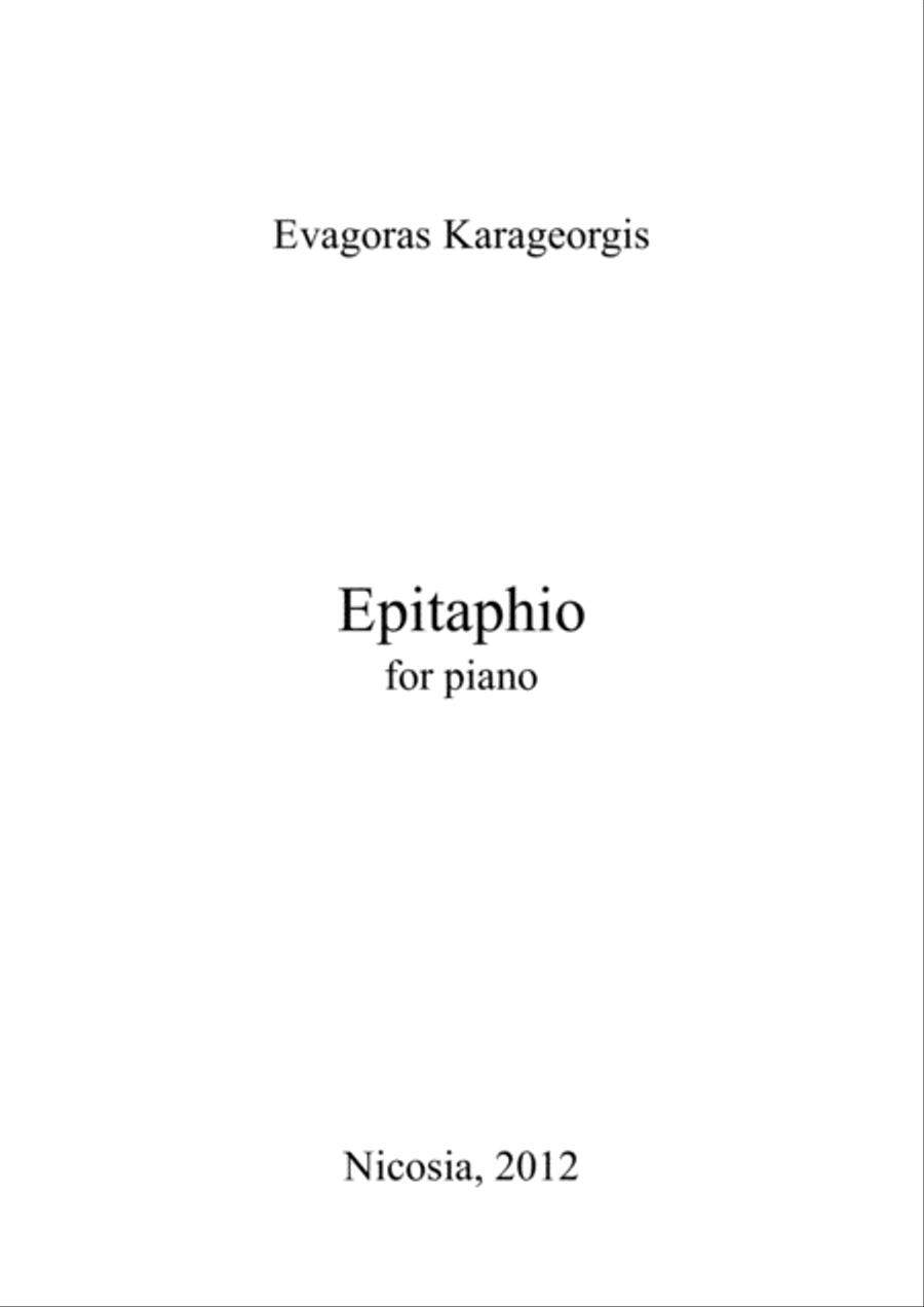 Epitaphio Piano Solo scores gallery preview page 1