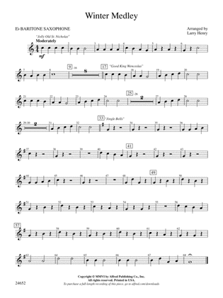 Winter Medley: E-flat Baritone Saxophone