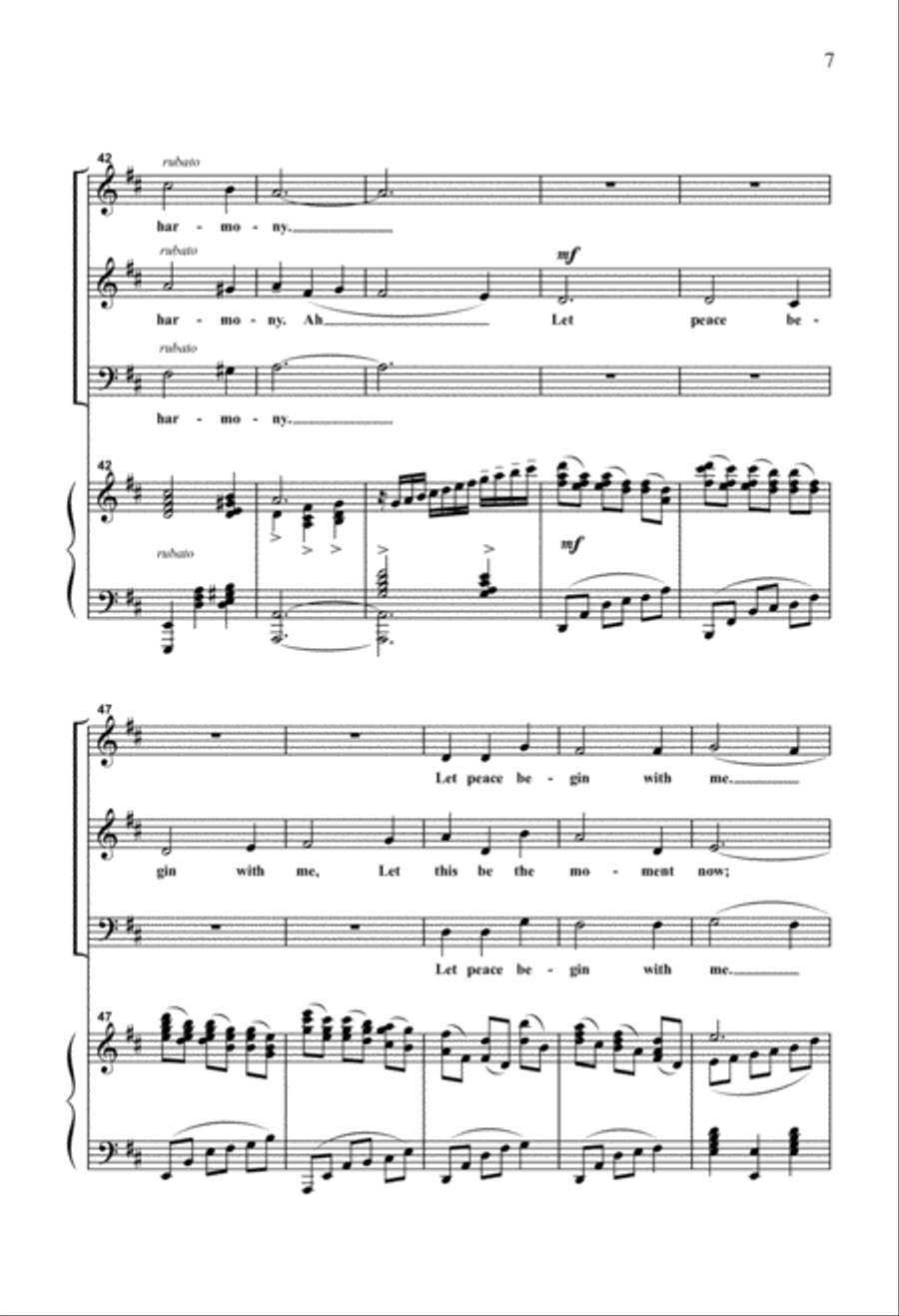 Let There Be Peace On Earth 3-Part scores gallery preview page 5