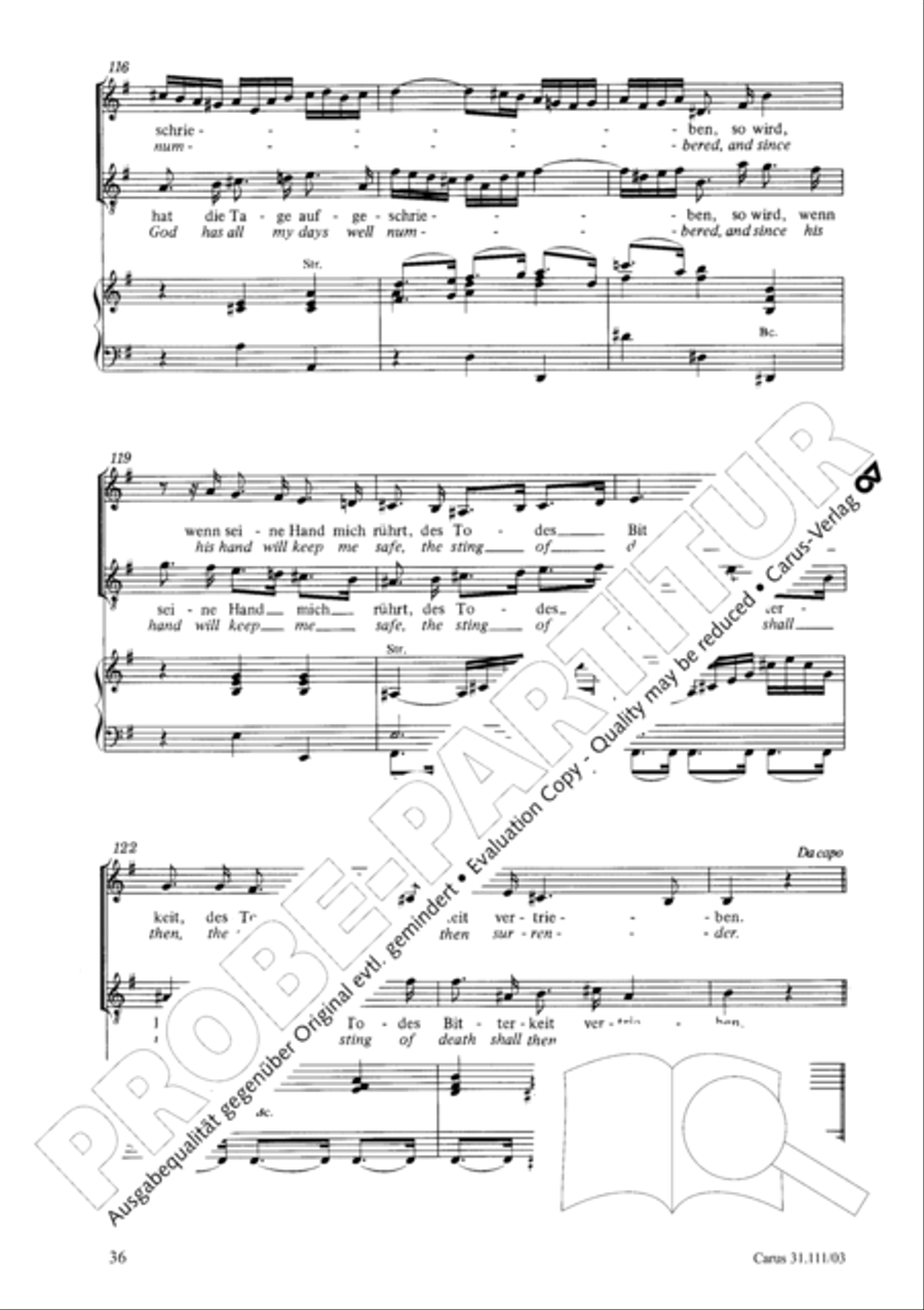God's will is best, it shall be done (Was mein Gott will, das g'scheh allzeit) 4-Part scores gallery preview page 37