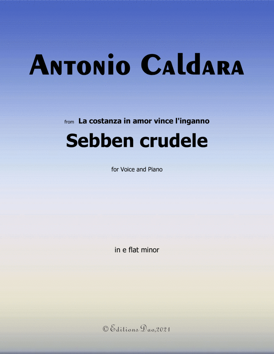 Sebben crudele,by Caldara,in e flat minor image number null
