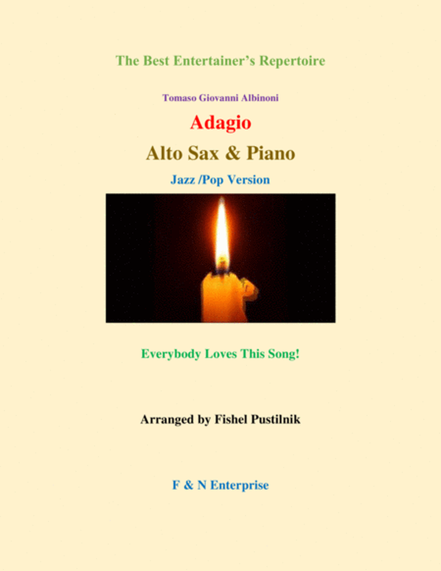 "Adagio" by Albinoni-Piano Background for Alto Sax and Piano image number null