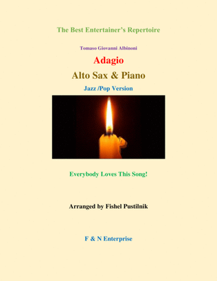 "Adagio" by Albinoni-Piano Background for Alto Sax and Piano