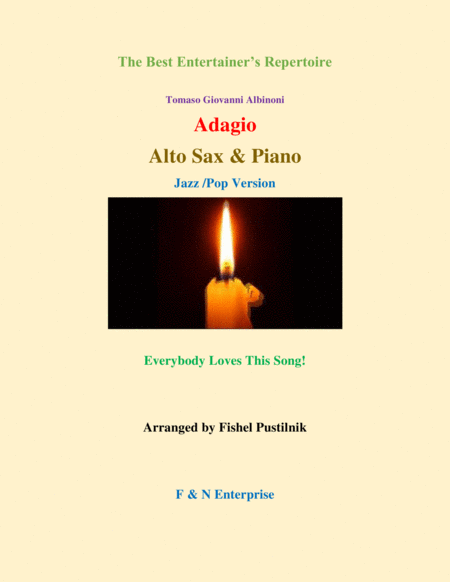 "Adagio" by Albinoni-Piano Background for Alto Sax and Piano image number null