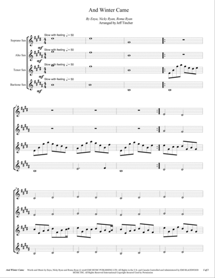 And Winter Came And Winter Came Woodwind Quartet scores gallery preview page 2