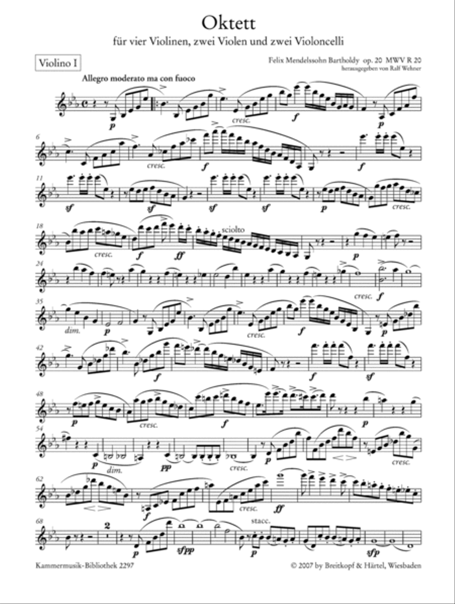 Octet Op. 20 MWV R 20 Chamber Music scores gallery preview page 2
