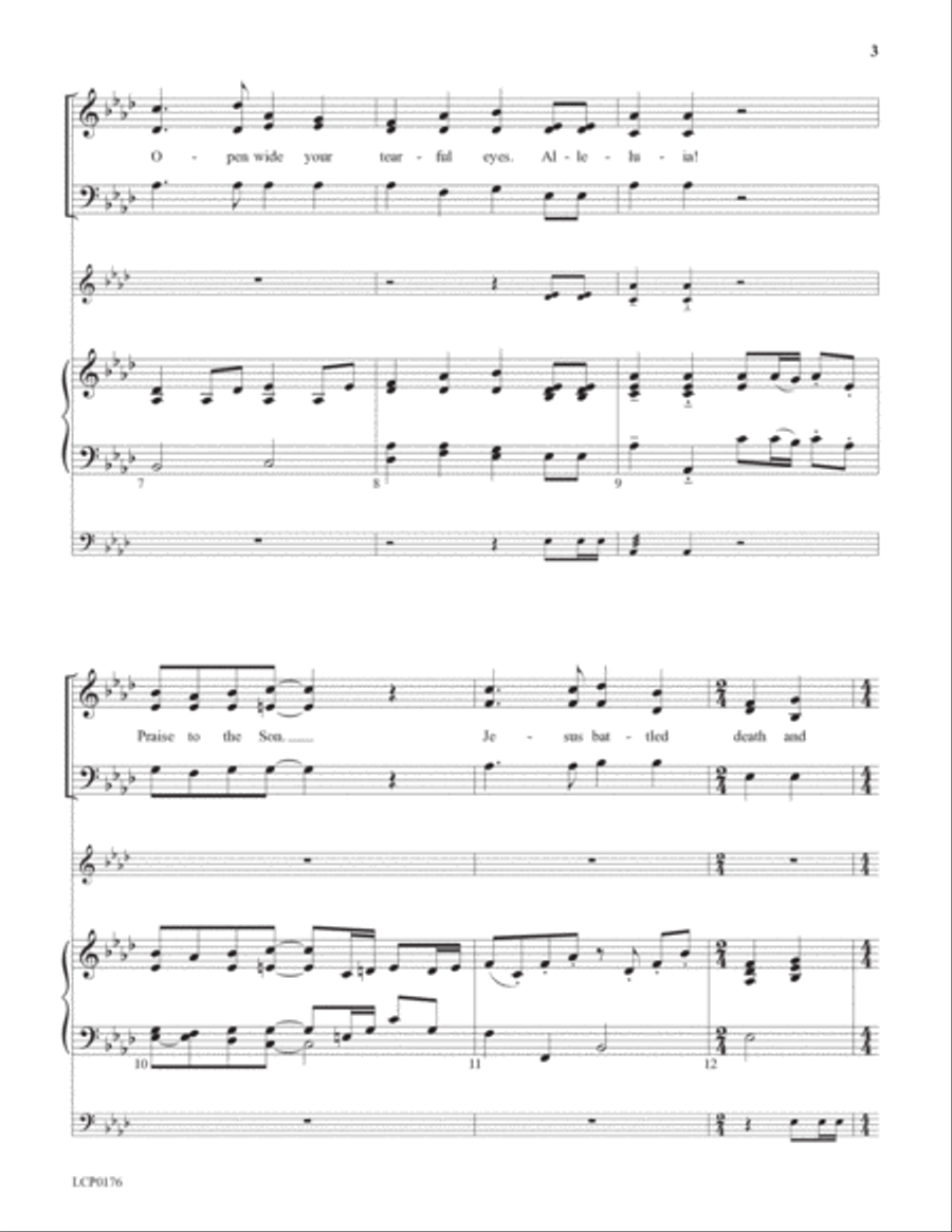 Alleluia! He is Alive! 3-Part scores gallery preview page 3